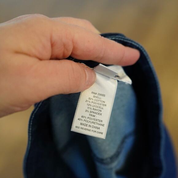 Vintage Pendleton Trucker Jacket Womens L Blue Denim Stretch Western Full Zipper - Picture 9 of 10